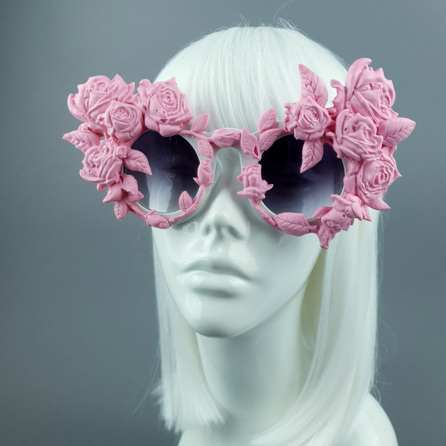 "Amour Sombre" Pink Roses Sunglasses