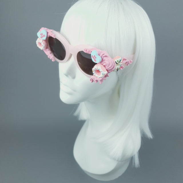 "Sweetie" Pink Filigree Donut Cake Sunglasses