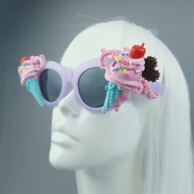 "Yummi" Pink & Purple Filigree Ice-cream  Sunglasses
