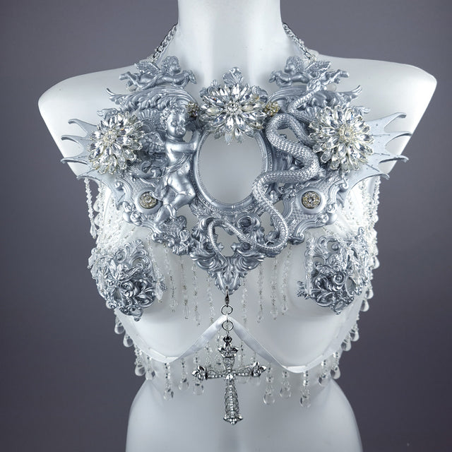 "Goya" Silver Harness Body Jewellery & Pasties.