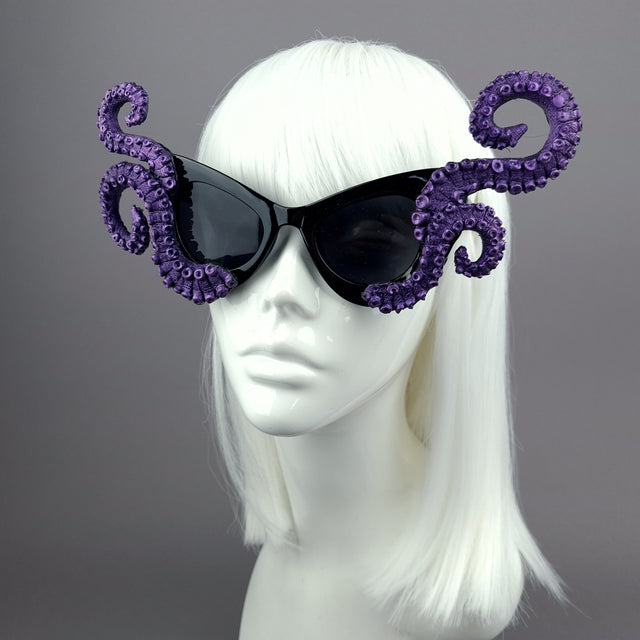 "Ursula" Black & Purple Octopus Kraken Tentacle Sunglasses