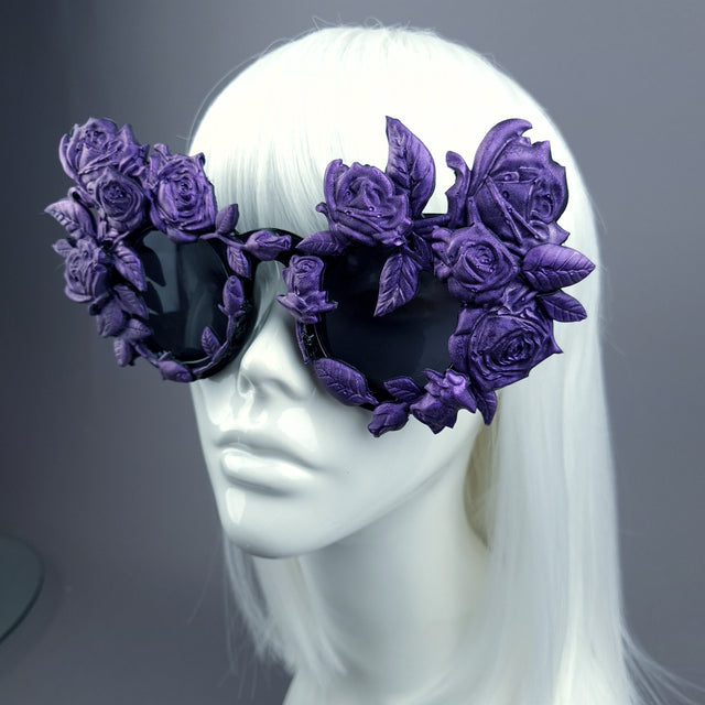 "Amour Sombre" Purple Roses Sunglasses