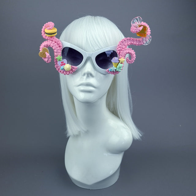 "Sugarie" Pastel Pink Tentacle Candy Sweets Sunglasses