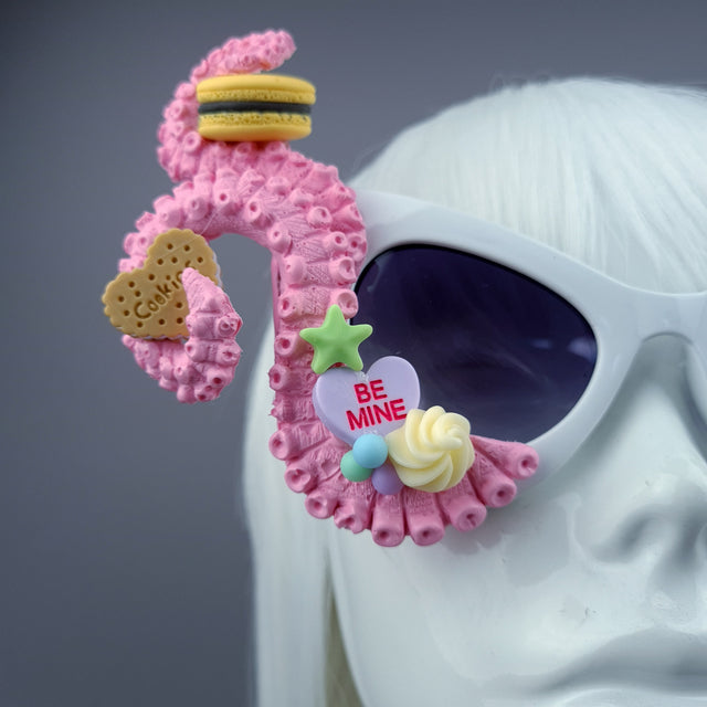 "Sugarie" Pastel Pink Tentacle Candy Sweets Sunglasses