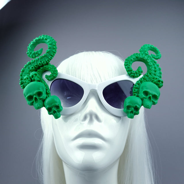 "Incantation" Green Skulls Kraken Tentacles Sunglasses