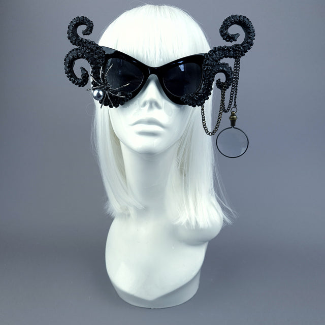 "Kreep" Black Tentacle Spider & Monacle Sunglasses