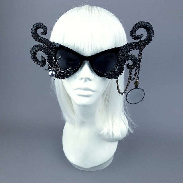 "Kreep" Black Tentacle Spider & Monacle Sunglasses
