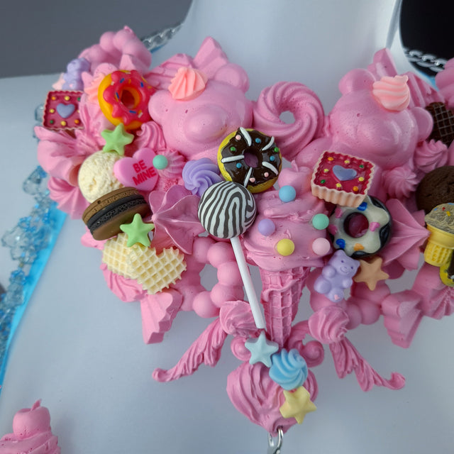 "Tootsie" Pink Cake Harness Body Jewellery & Pasties