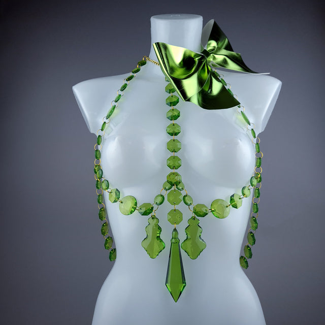 Isidore Green Bow & Jewel Present Harness – Pearls & Swine