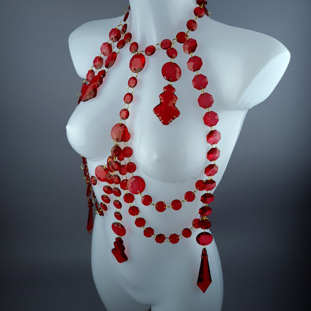 "Kimaris" Red Jewel Harness
