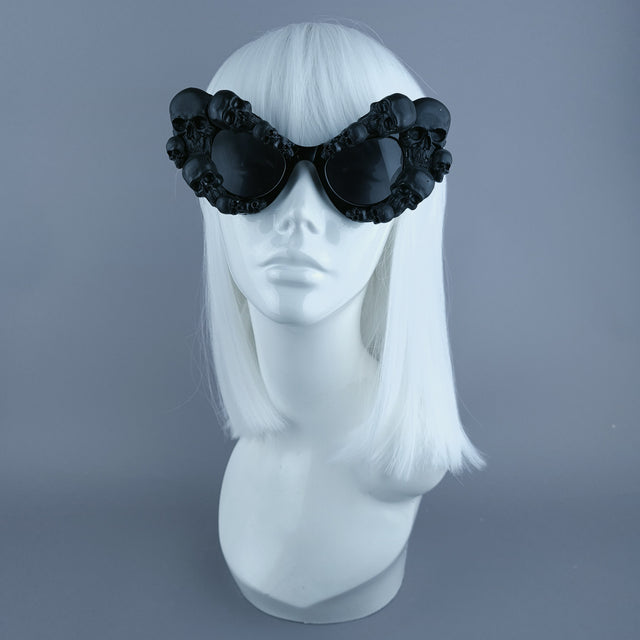 "Everlast" Black Skulls Cateye Sunglasses