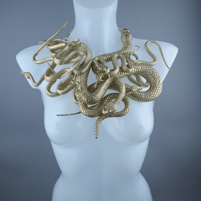 "Nile" Nest of Gold Snakes Necklace