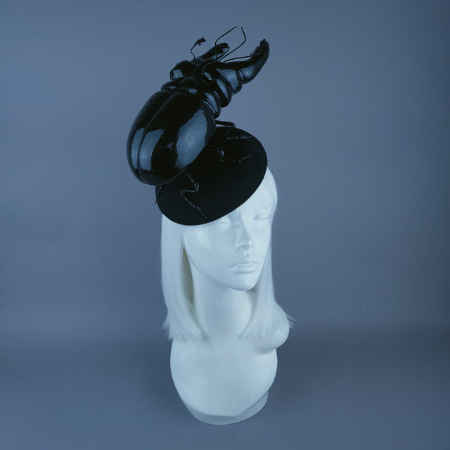 "Scuttle" Giant Stag Beetle Insect Bug Fascinator Hat