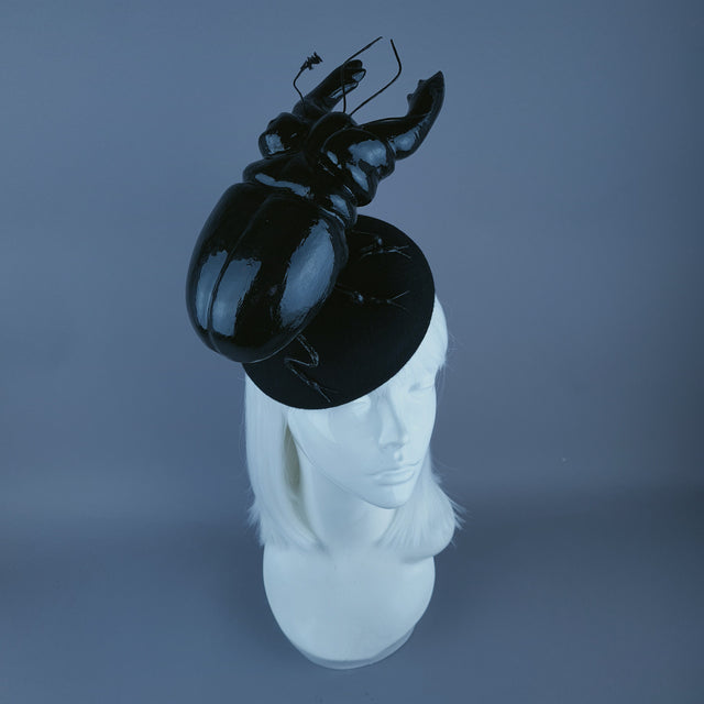 "Scuttle" Giant Stag Beetle Insect Bug Fascinator Hat