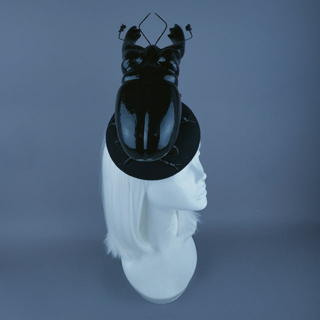 "Scuttle" Giant Stag Beetle Insect Bug Fascinator Hat