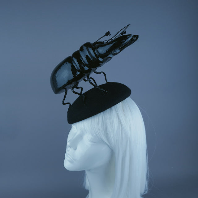 "Scuttle" Giant Stag Beetle Insect Bug Fascinator Hat