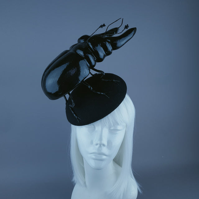 "Scuttle" Giant Stag Beetle Insect Bug Fascinator Hat