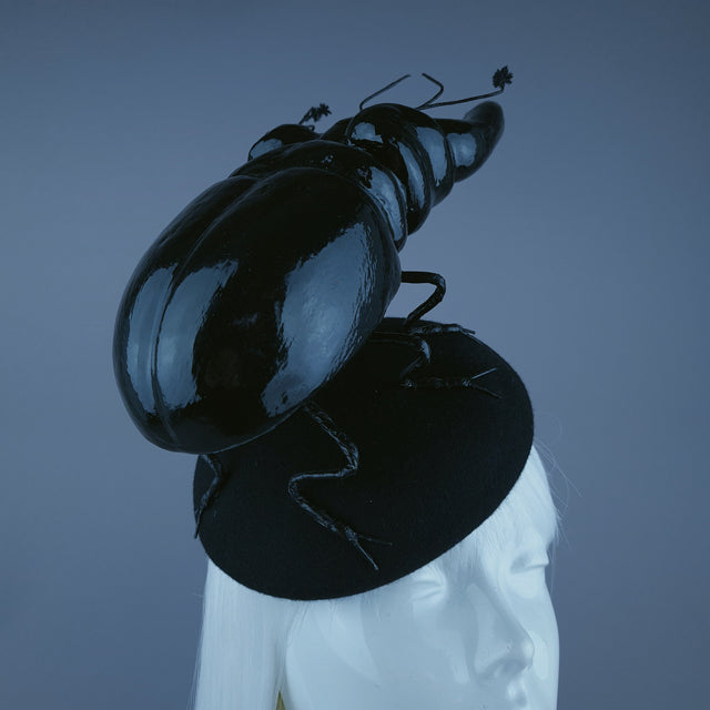 "Scuttle" Giant Stag Beetle Insect Bug Fascinator Hat