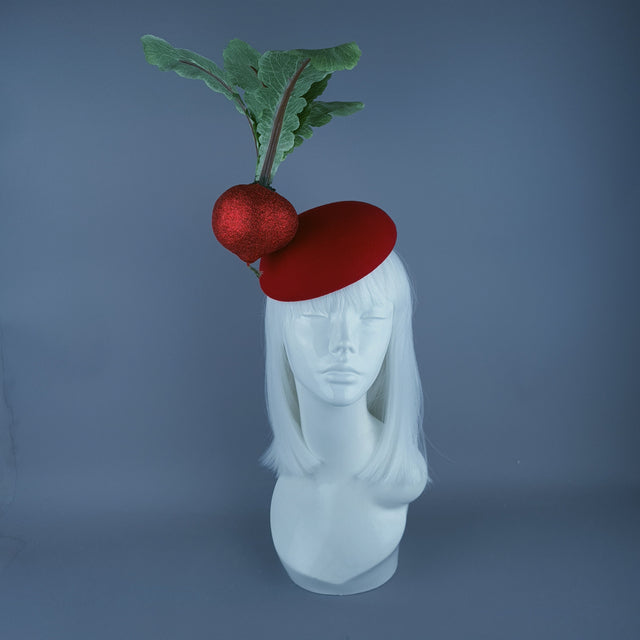 "Radish me" Red Glitter Radish Vegetable Food Hat