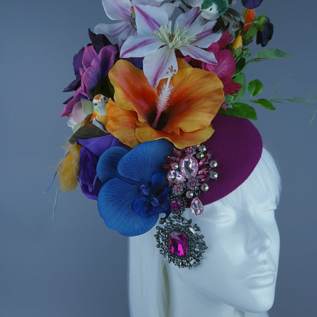 "Ensoleillé" Colourful Flower Floral Fascinator Hat Headdress