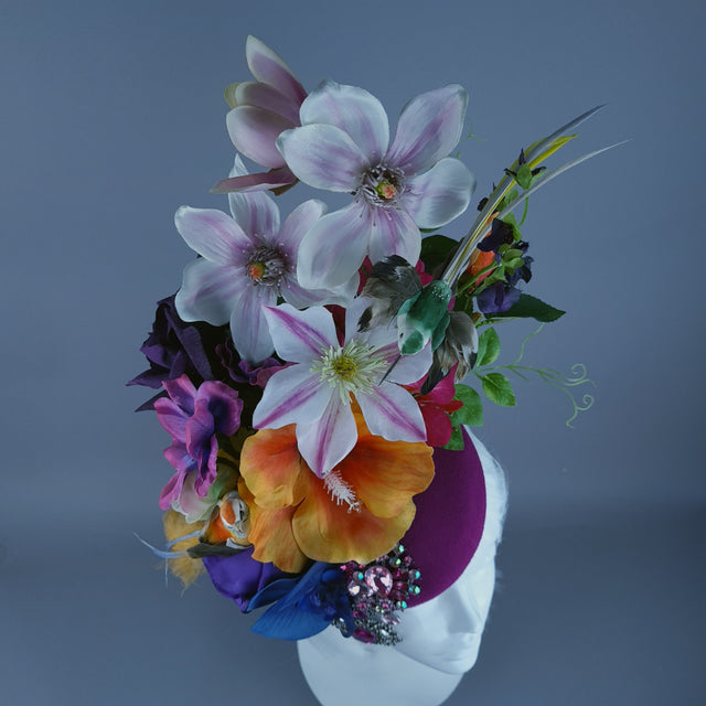 "Ensoleillé" Colourful Flower Floral Fascinator Hat Headdress