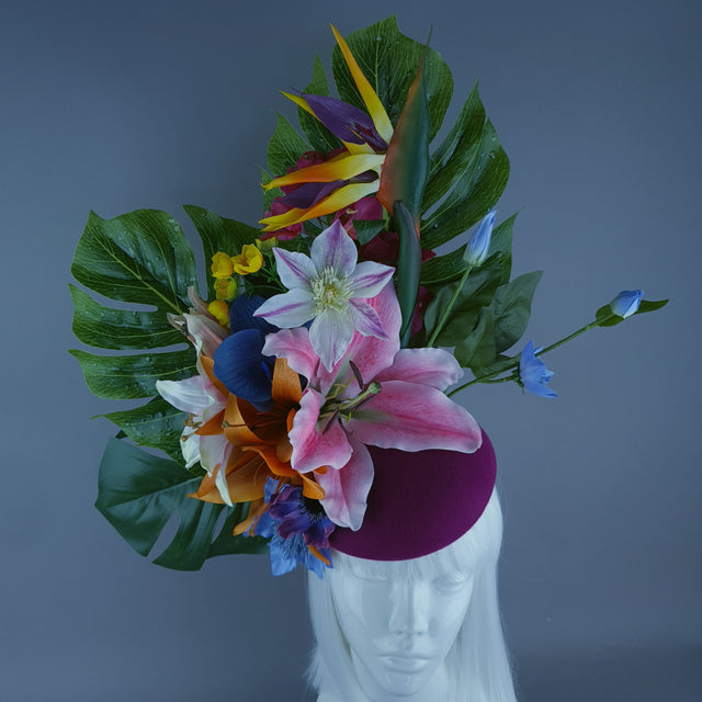 "Ceria" Colourful Flower Floral Fascinator Hat Headdress