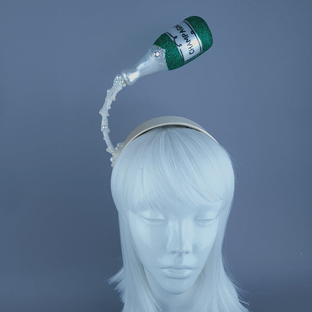 "Champers" Champagne Headpiece
