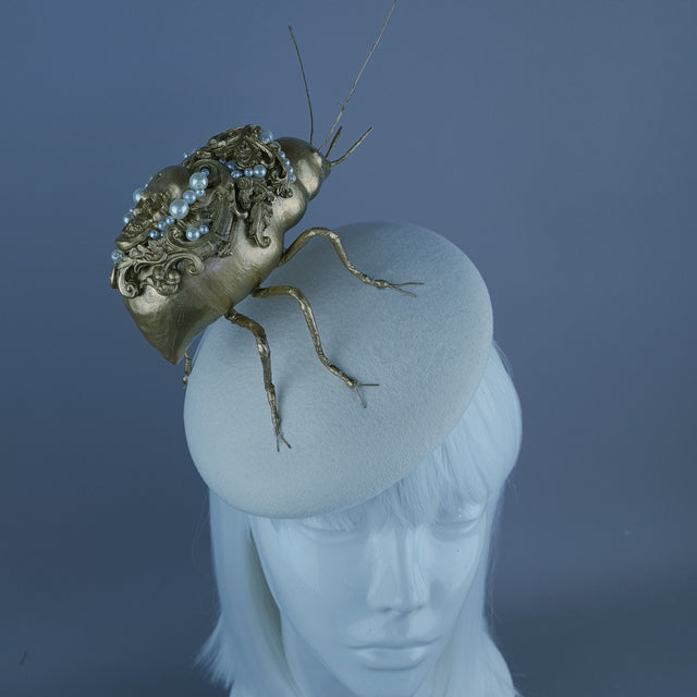"Cronos" Giant Filigree Insect Bug Fascinator Hat