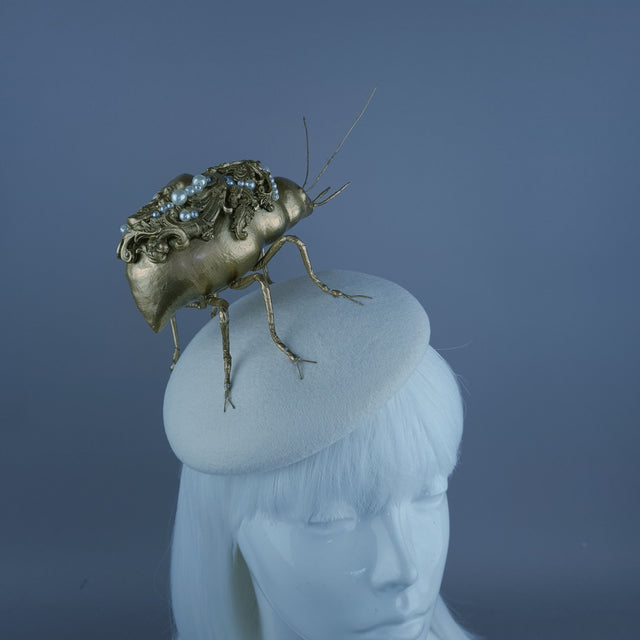 "Cronos" Giant Filigree Insect Bug Fascinator Hat