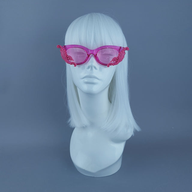 SPECIAL OFFER!! Cat Eye Pink Filigree Sunglasses