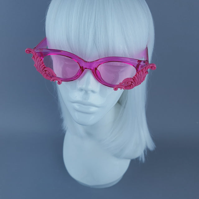 SPECIAL OFFER!! Cat Eye Pink Filigree Sunglasses