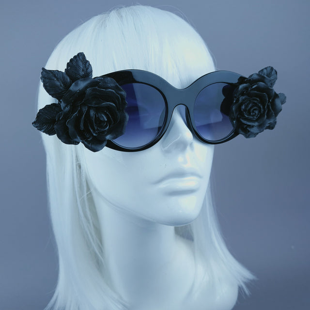 "Lela" Black Roses Sunglasses