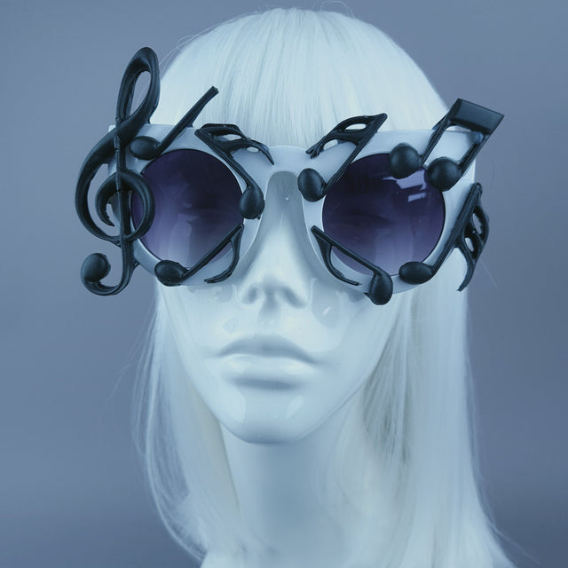 Sample: White & Black Musical Note Sunglasses