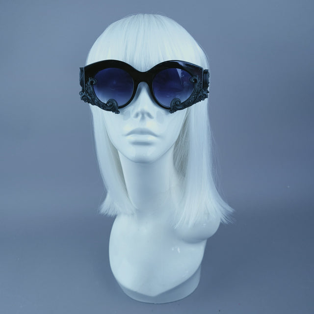 Sample: Black Filigree Sunglasses