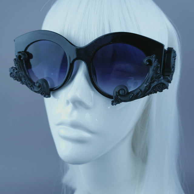 Sample: Black Filigree Sunglasses