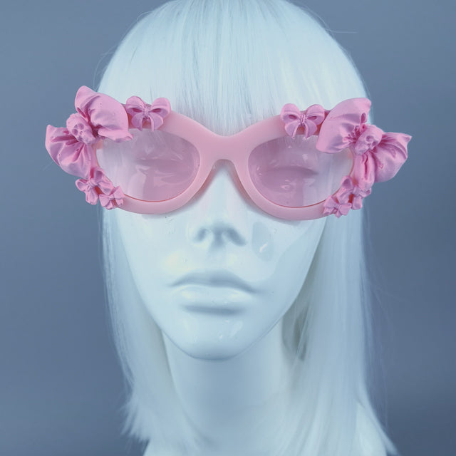 Sample: Pink Bow & Skull Catseye Sunglasses