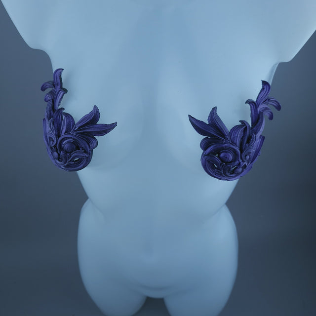 Elqenna Purple Filigree Nipple Pasties – Pearls & Swine