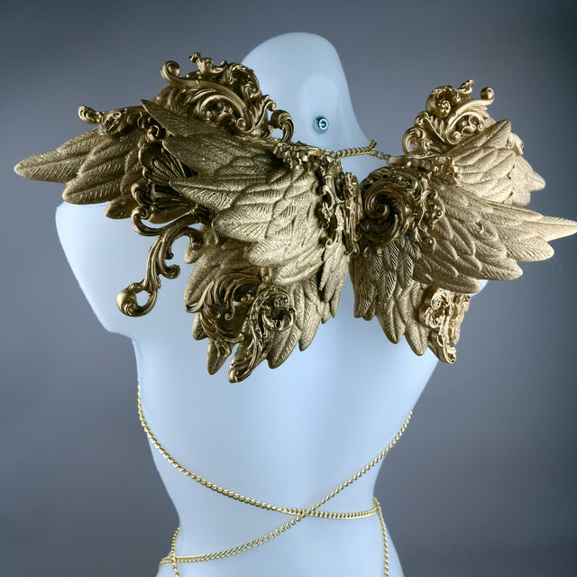 "Host" Gold Filigree Wings Body Jewellery