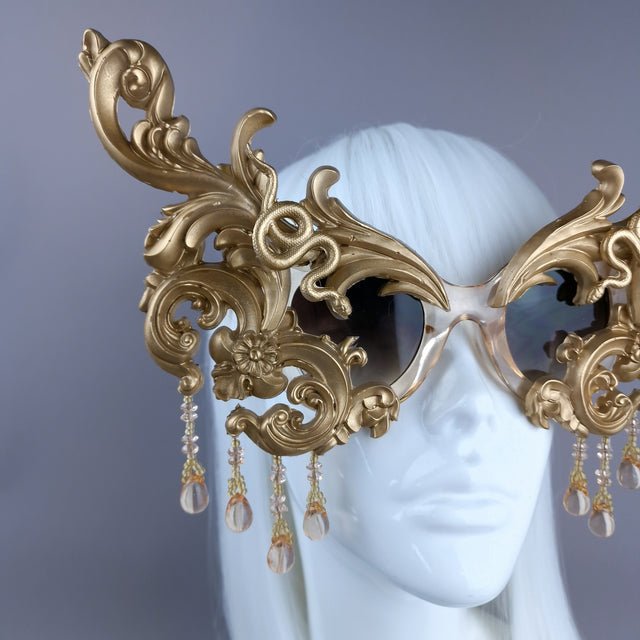 "Fringilla" OTT Gold Filigree Beading Sunglasses