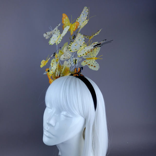"Birabiro" Yellow Butterfly Headdress
