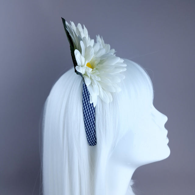 "Posy" White Flower Ear Headpiece