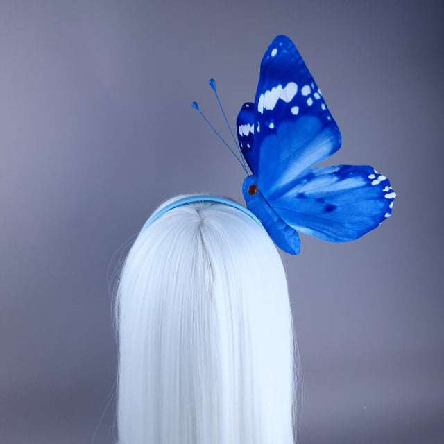 "Kocho" Giant Blue Butterfly Headdress