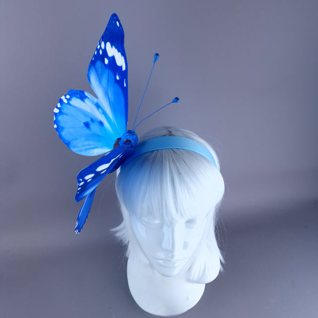 "Kocho" Giant Blue Butterfly Headdress