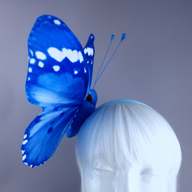 "Kocho" Giant Blue Butterfly Headdress