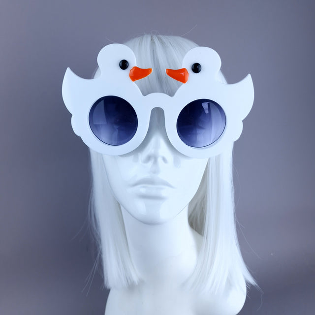 "Ey Up Duck" White Duckie Sunglasses