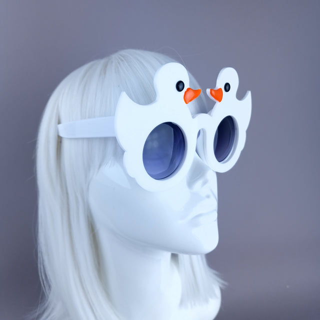 "Ey Up Duck" White Duckie Sunglasses