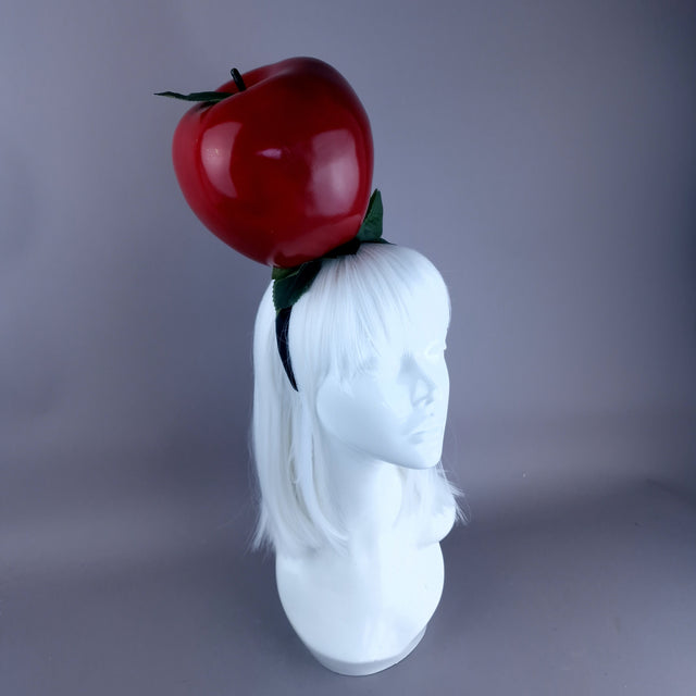 "Sin" Giant Red Apple Headpiece