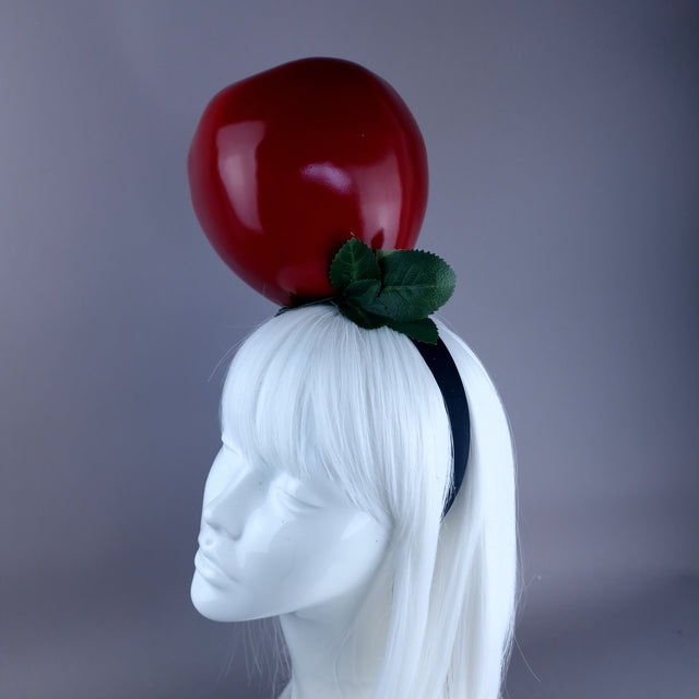 "Sin" Giant Red Apple Headpiece