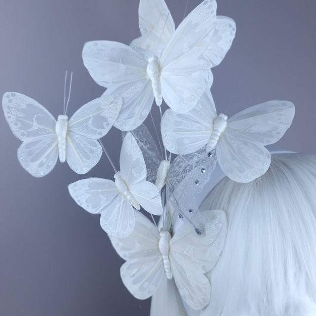 "Pieris" White Butterfly Headdress