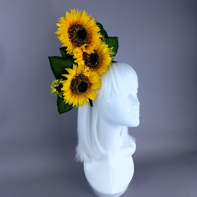 "Helios" Sunflower Headdress